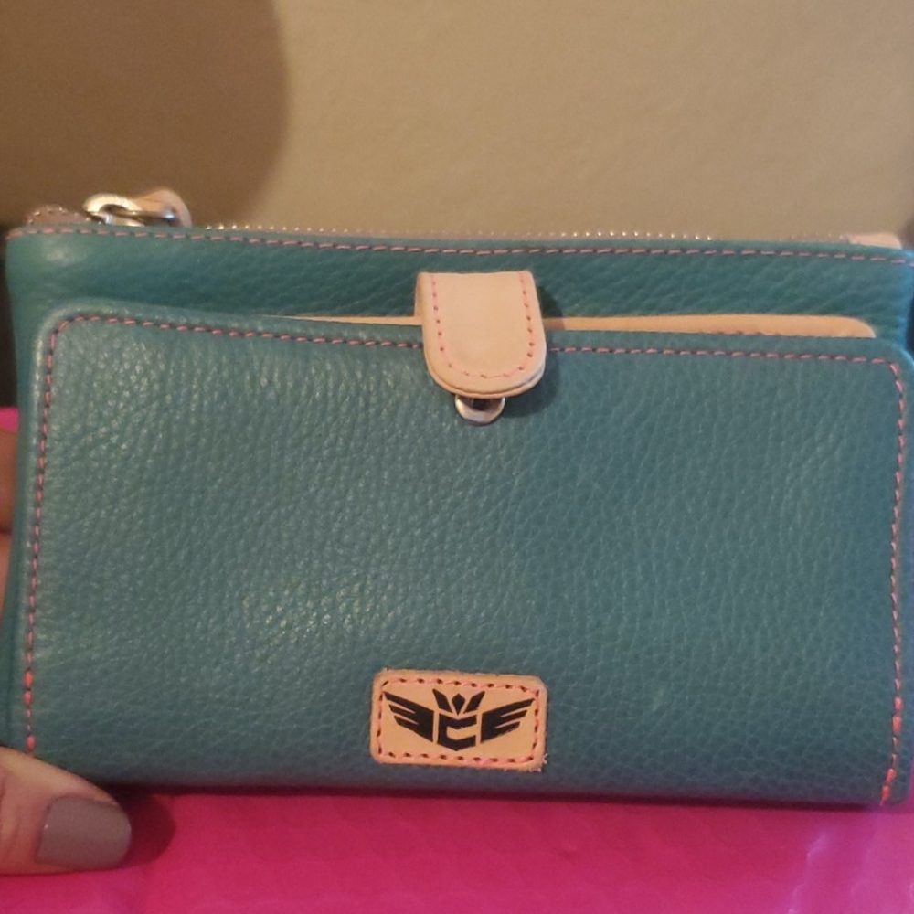Consuela pebble leather wallet